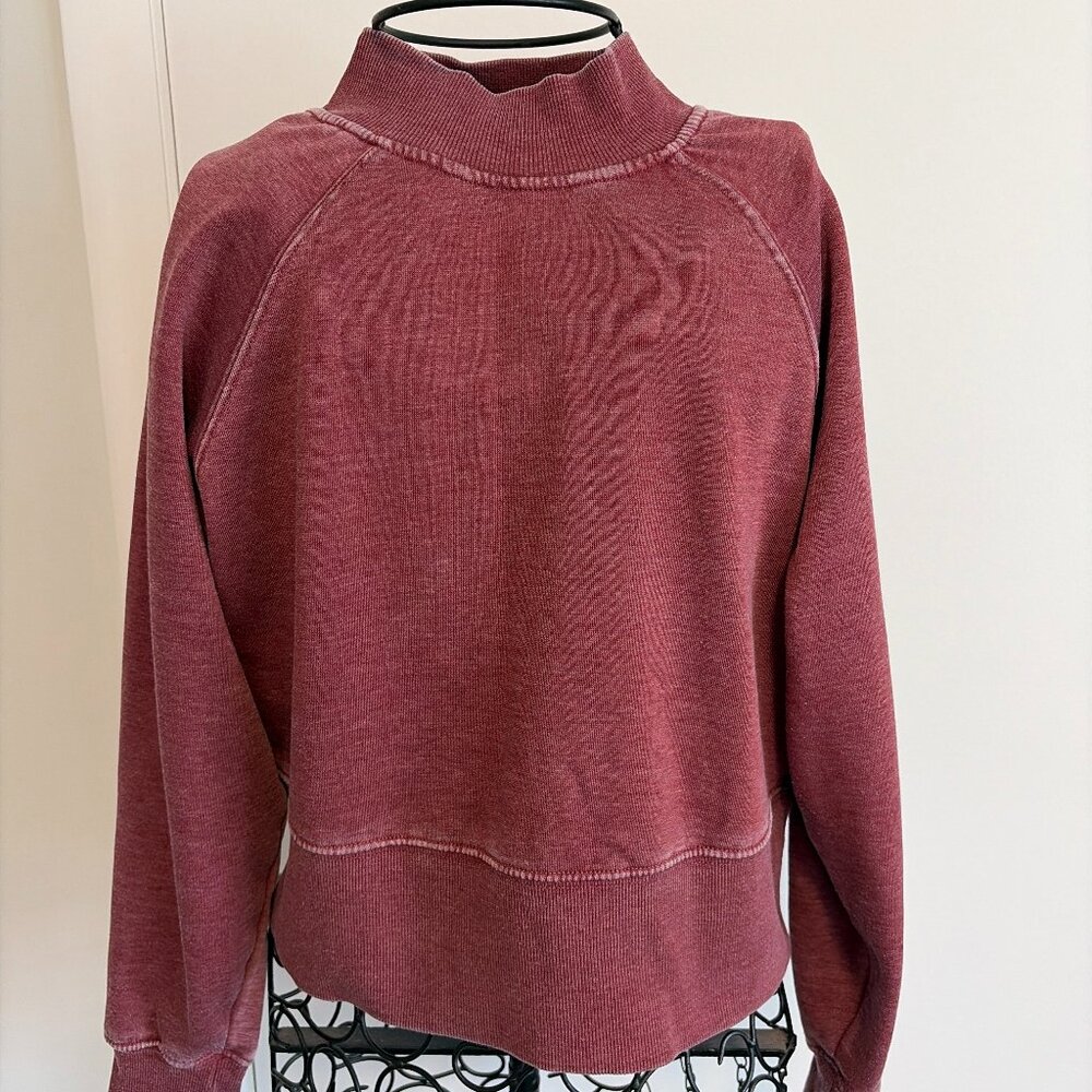 Hippie Rose Pink Cropped Crewneck Sweatshirt Womens Medium Casual Cozy